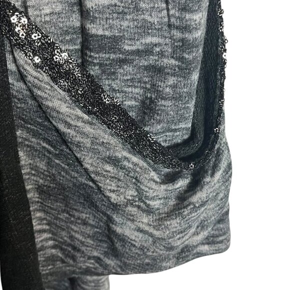 Juicy Couture Women's S Longline Sequin Sweater Vest Gray Black Y2K Bling Layer - Picture 4 of 8